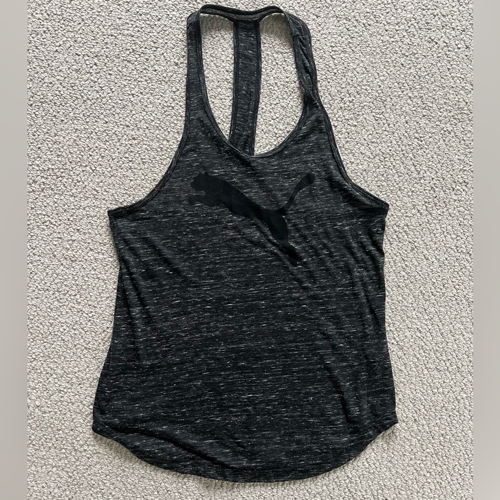 Puma Women's Charcoal Racerback Tank Top